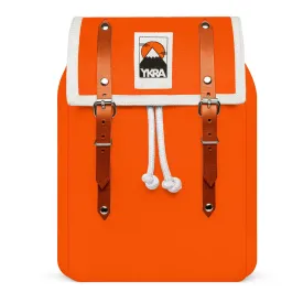 Matra Mini S Leather Backpack in Orange by YKRA