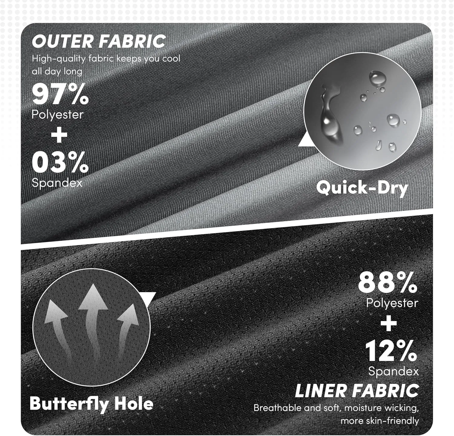 Men Swim Trunks with Compresssion Liner 7 Inch Inseam Board Shorts 2-in-1 Bathing Suit with Zipper Pockets