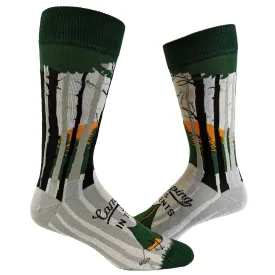 Mens Camping Is In Tents Socks