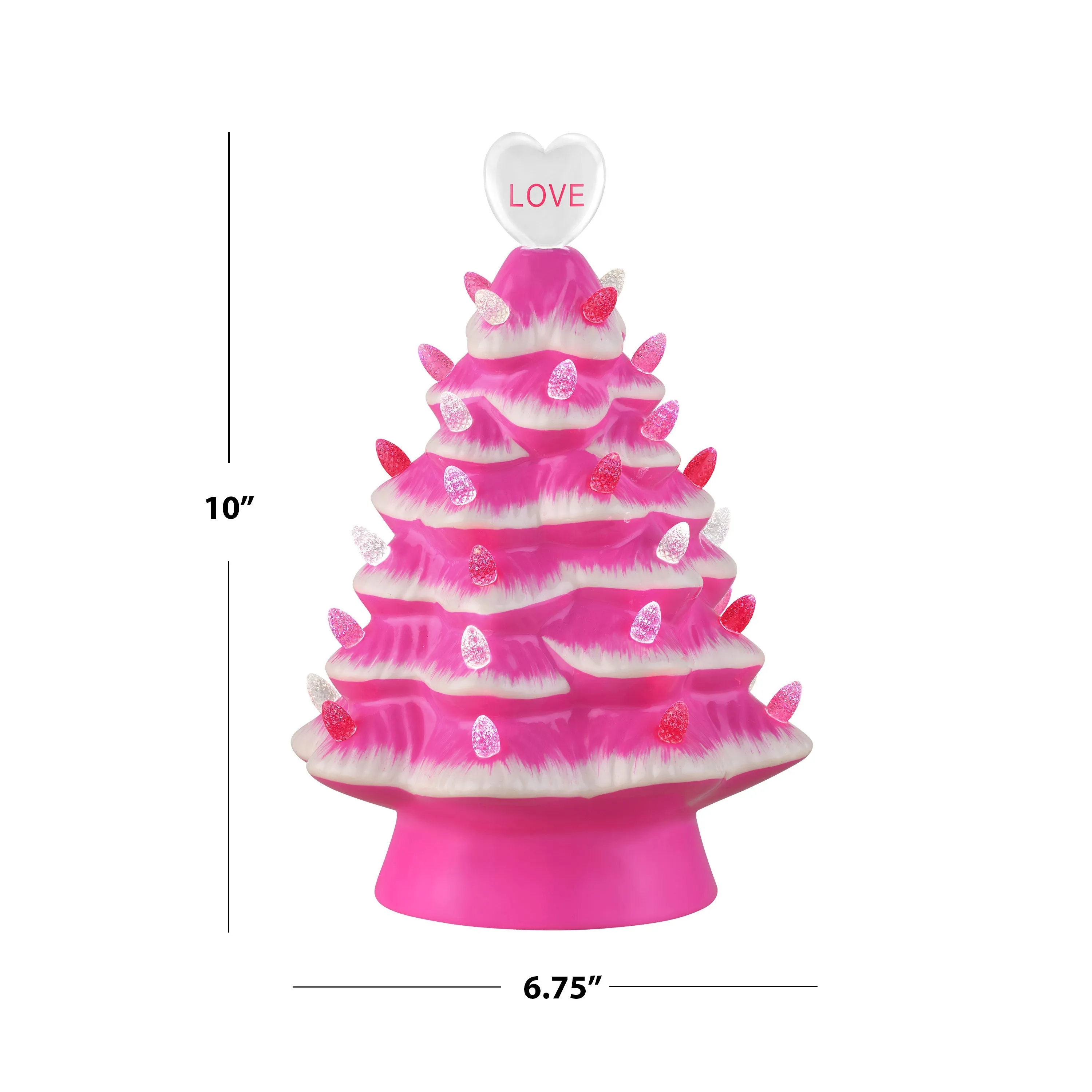 Miss Valentine 10" Hot Pink Ceramic Tree