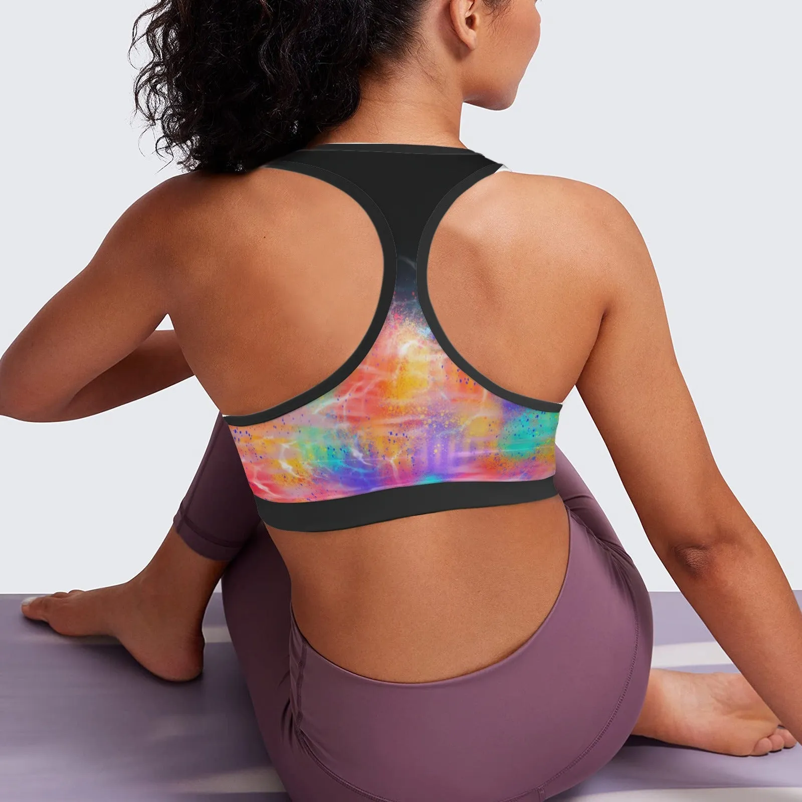 Multi with Black Sports Top up to 5 XL (FWS)
