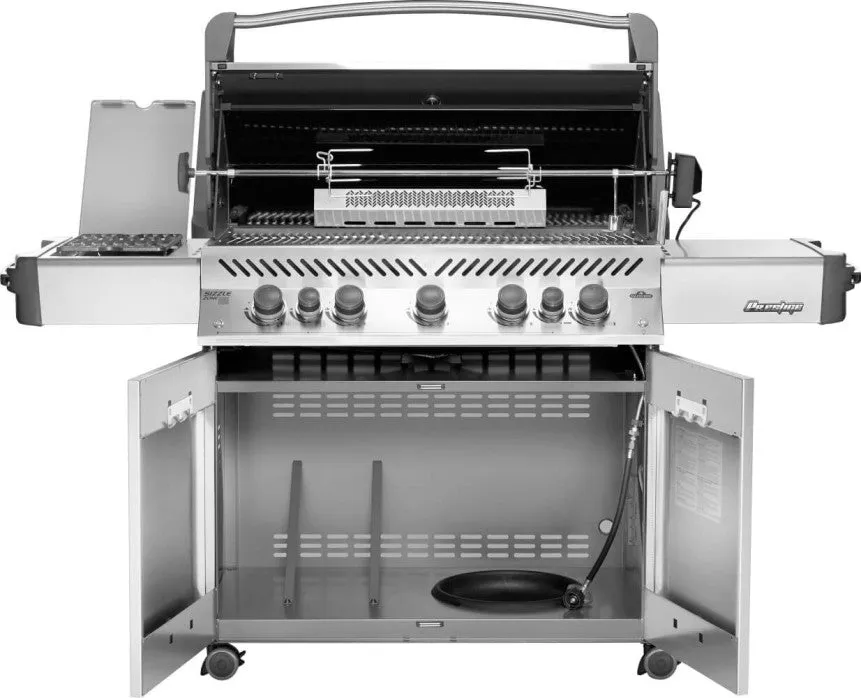 Napoleon Prestige 665 Gas Grill with Infrared Rear Burner, Infrared Side Burner and Rotisserie Kit