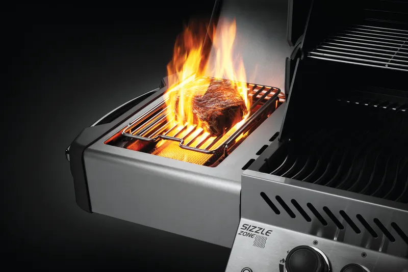 Napoleon Prestige 665 Gas Grill with Infrared Rear Burner, Infrared Side Burner and Rotisserie Kit