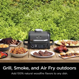 Ninja Woodfire Pro Outdoor Grill and Smoker With Temperature Probe, (OG751BRN) Renewed
