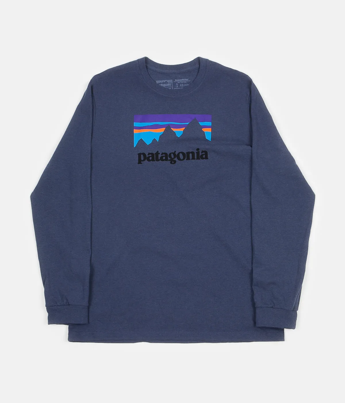 Patagonia Shop Sticker Responsibili-Tee Long Sleeve T-Shirt - Dolomite Blue