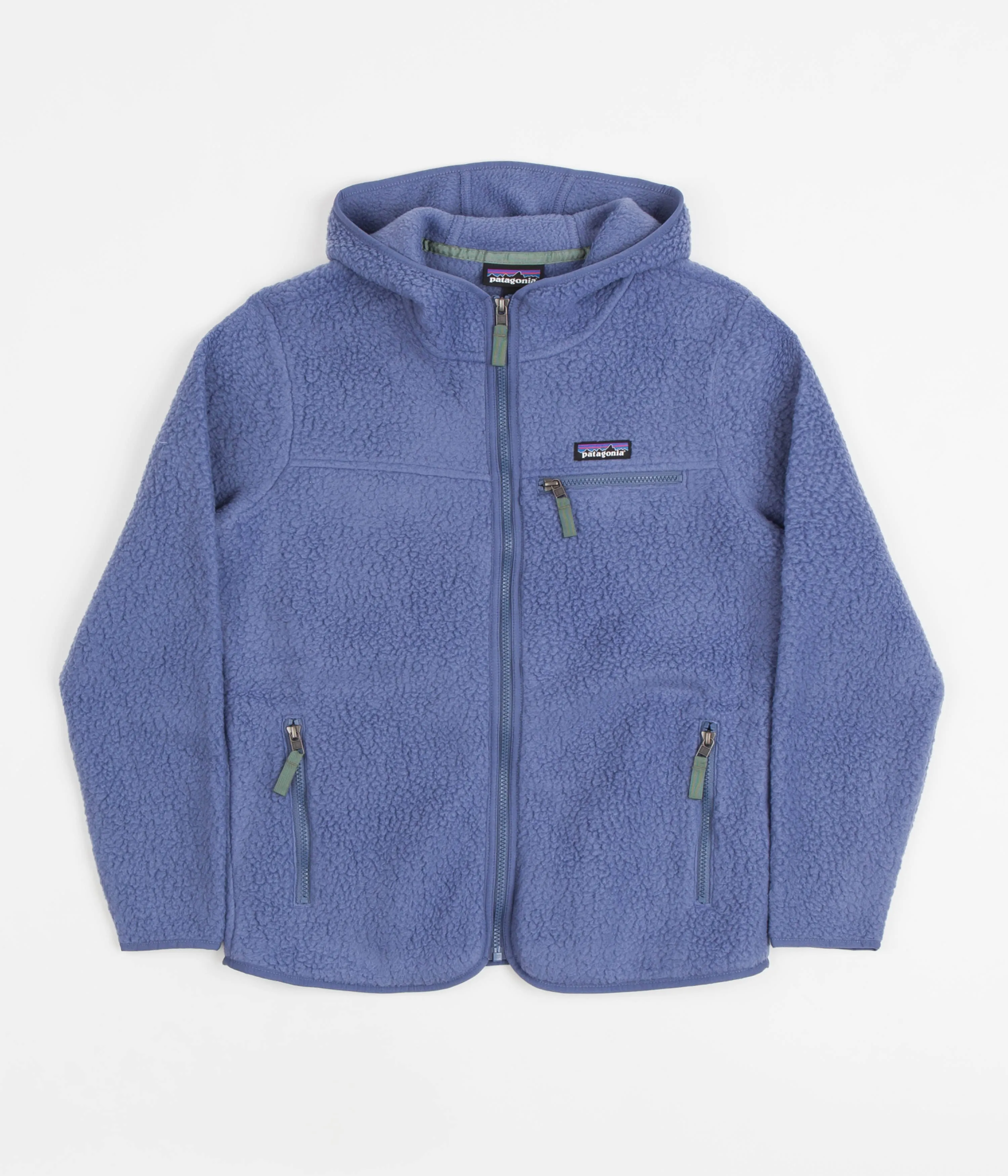 Patagonia Womens Retro Pile Hooded Fleece - Current Blue