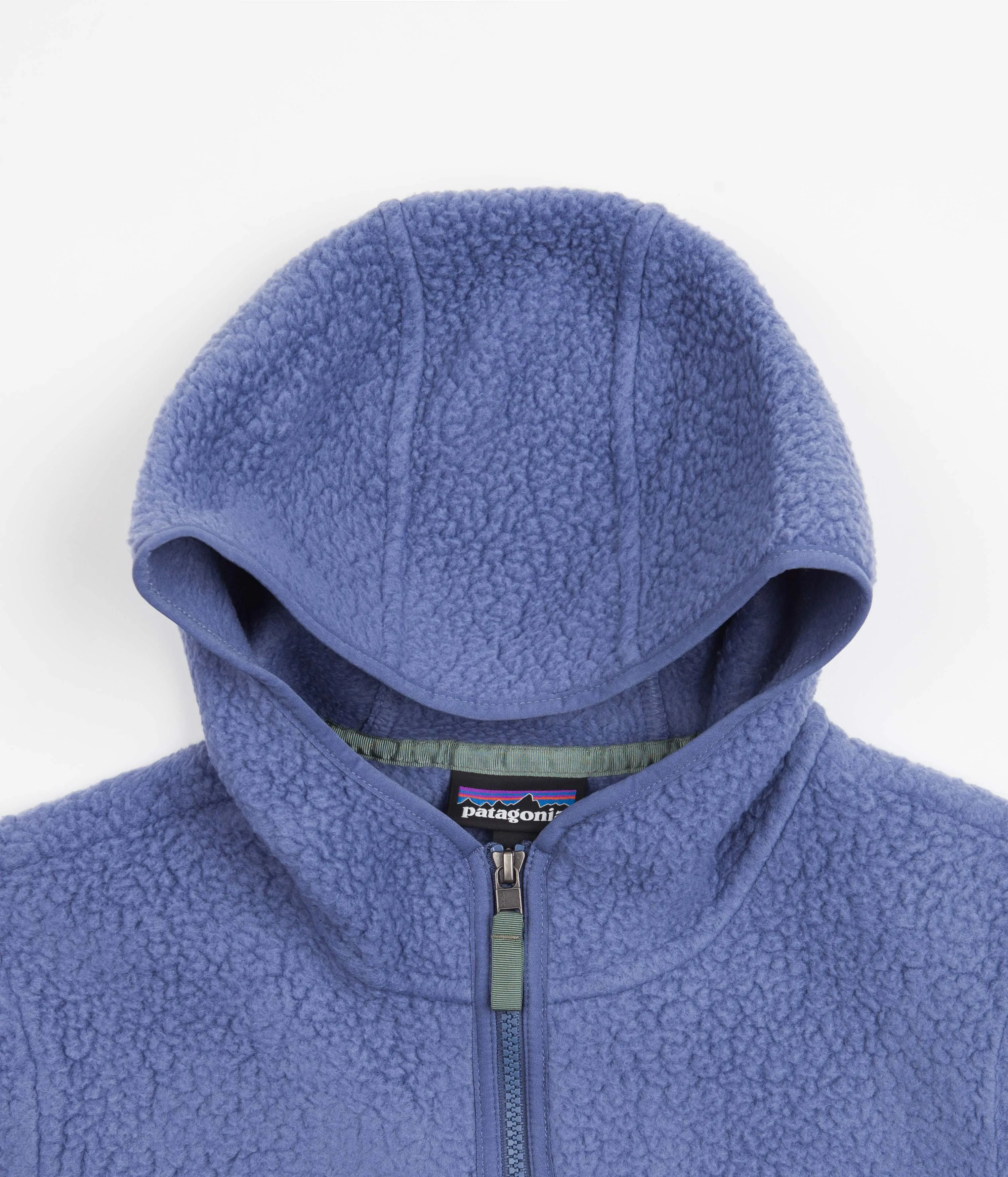 Patagonia Womens Retro Pile Hooded Fleece - Current Blue