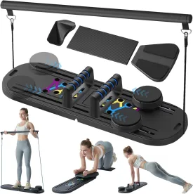 Pilates Board Set, 6-in-1 Home Workout Equipment, Portable Reformer for Core Strength, Full Body Training