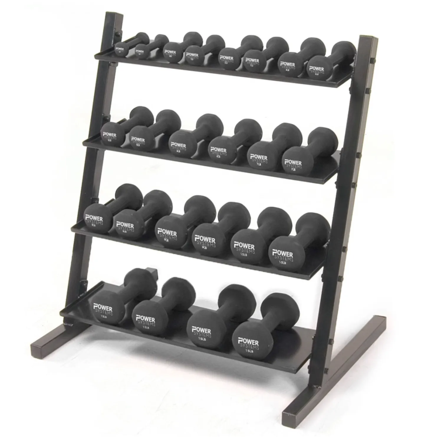 Power Systems Horizontal Dumbbell, 4 Tier Rack