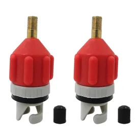 Premium 2x Inflatable Stand Up Paddleboard SUP Pump Adaptor -Universal Standard Schrader Air Valve Adapter Pumping Head Connector Converter for Inflating Boat, Kayak, Surfboard, Bed, Car Tire, Orange
