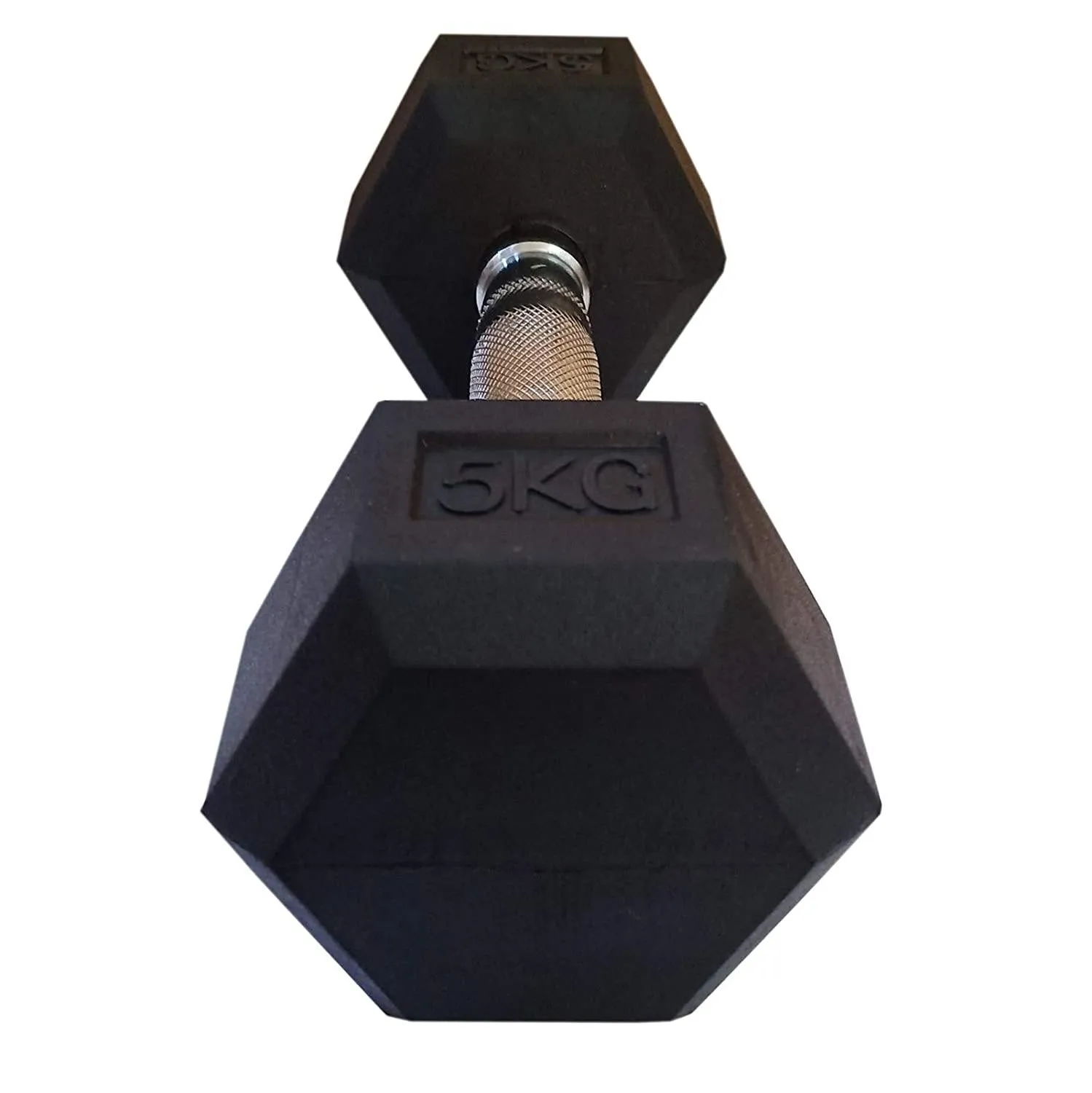 Prokick Rubber Coated Professional Exercise Hex Dumbbells - 17.5 KG (Single Piece)