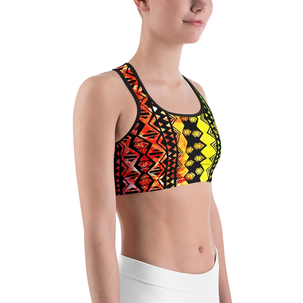 ROYAL. |  Urban Resort | CONSCIOUS CULTURE Eye of Ra Fashion Sports Bra RASTA 1