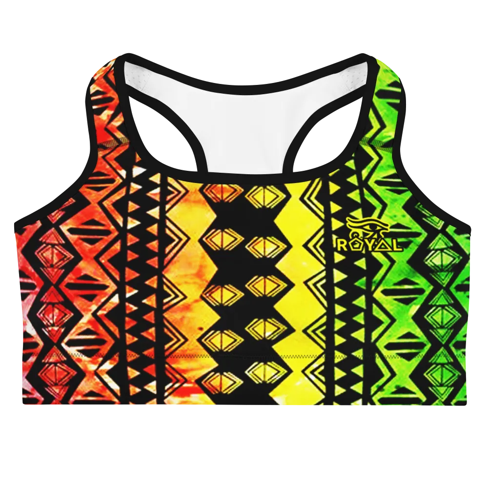 ROYAL. |  Urban Resort | CONSCIOUS CULTURE Eye of Ra Fashion Sports Bra RASTA 1