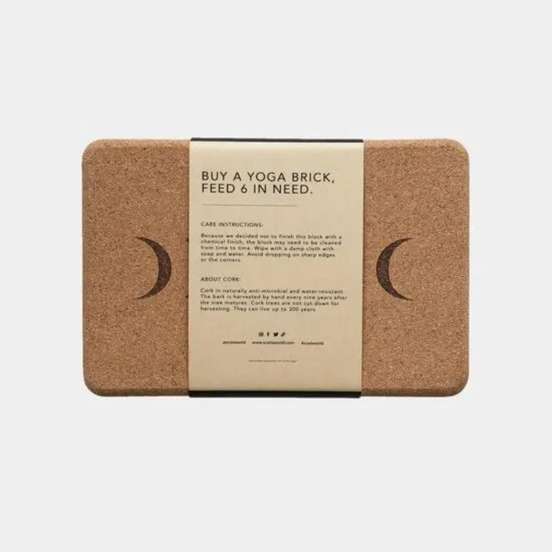 Scoria World Moon Cork Yoga Block
