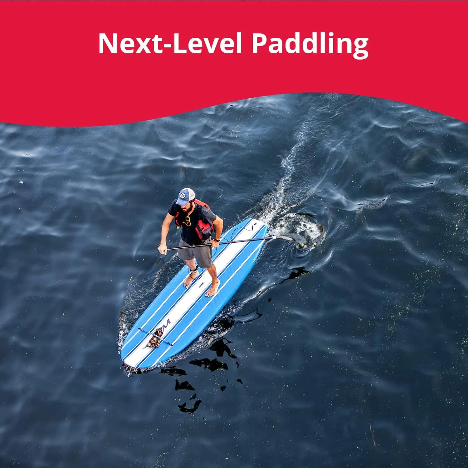 SeaSense Ex-O Blade 1 Adjustable Stand-Up Kayak Paddle, 72 - 92 - Aluminum Shaft, Comfort Grip Knob - for Adults, Great for Recreational Paddling, Touring, Racing & SUP Yoga
