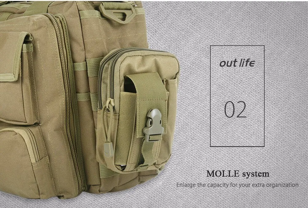 Sidiou Group Outlife Outdoor Military Computer Shoulder Messenger Bag Handbag Briefcase