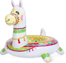 SLOOSH Inflatable Llama Pool Float 43.5, Pool Tubes, Fun Beach Floaties, Summer Pool Raft Lounger, Swim Party Toys, Swimming Pool Party Decorations for Kids & Adults