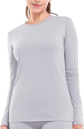 Subuteay Womens Thermal Tops Turtleneck Crew Neck Fleece Lined Shirt Long Sleeve Base Layer Undershirt