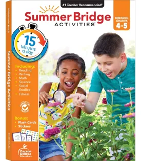 Summer Bridge Activities 4th to 5th Grade Workbooks All Subjects, Activity Book With Math, Reading Comprehension, Science, Fitness, Social Studies, Writing Practice, and Flash Cards Paperback  January 25, 2015