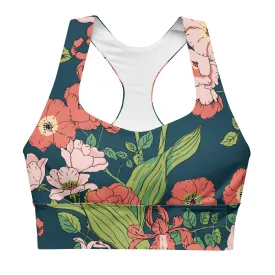 Swim Sports Bra Top UPF 50  Sizes XS-3XL - Seychelles Floral