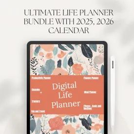 Ultimate Life Planner Bundle | Digital, Editable &amp; Printable | A4, Letter, iPad Compatible | Goals, Finance, Fitness, Self-Care, Travel &amp; More