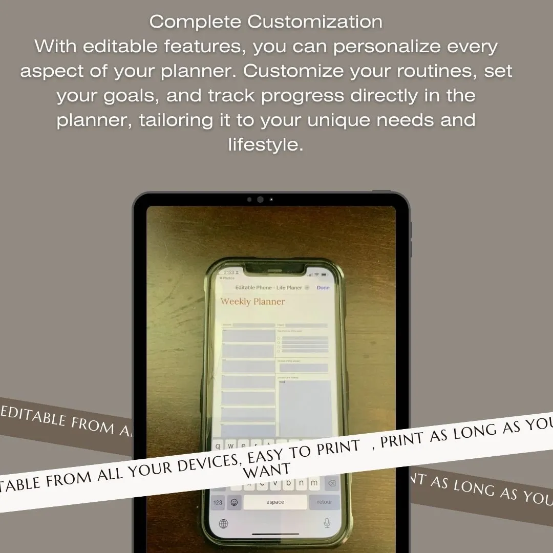 Ultimate Life Planner Bundle | Digital, Editable &amp; Printable | A4, Letter, iPad Compatible | Goals, Finance, Fitness, Self-Care, Travel &amp; More