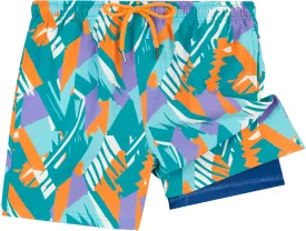 UMELOK Boys Swim Trunks with Compression Liner Toddler Swimsuit