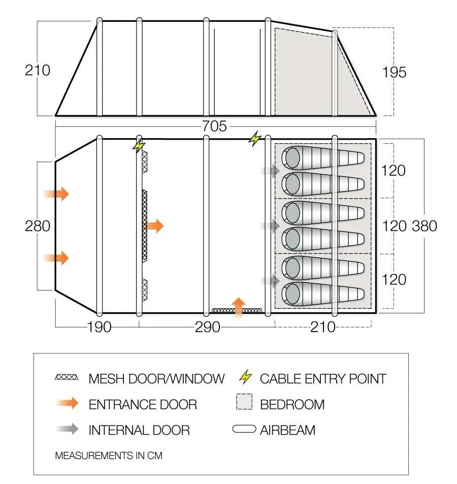 Vango Joro Air 600XL Sentinel Eco Dura Package Tent