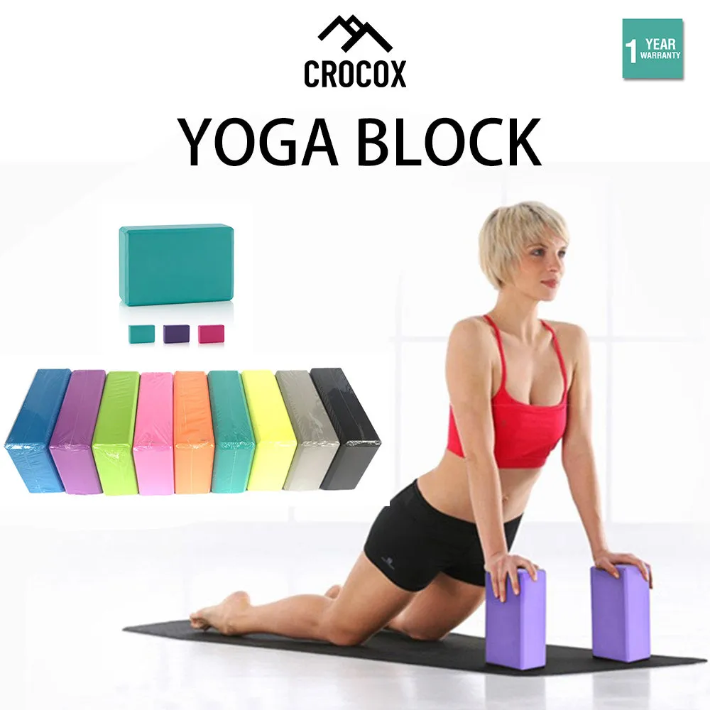 Yoga Foam Blocks Pilates Brick Home Exercise Fitness Stretching Gym Aid Sport AU